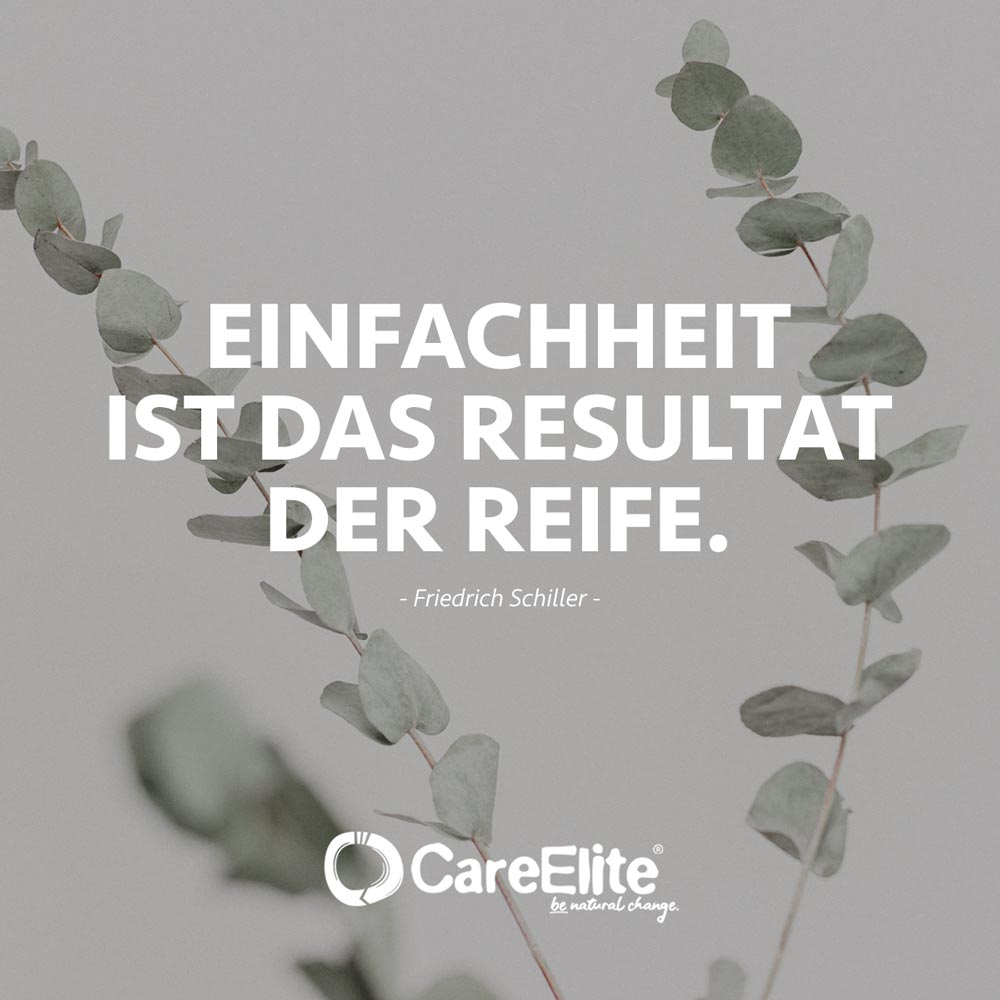 Einfachheit Resultat der Reife Zitat Schiller